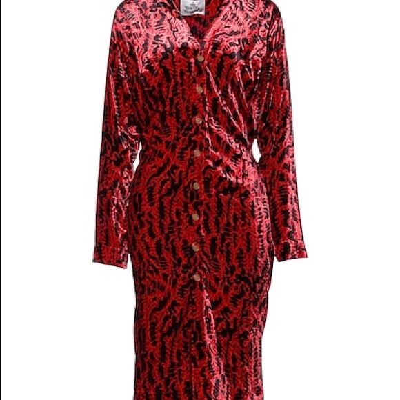 VIVIENNE WESTWOOD Wilma Velvet Midi Dress - Picture 2 of 14